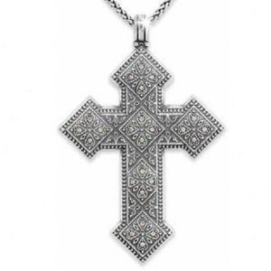 Brighton Mumtaz Silver Cross Necklace